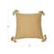 Hello Honey® Tan Square Canvas Pillow Cover with Tassels